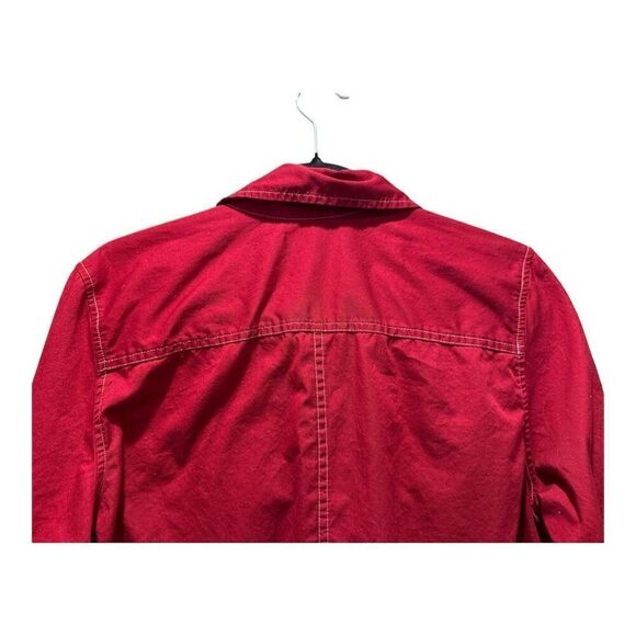 Vintage i.e. Relaxed Rust Red Button Up Top Size L Western Cowgirl - Picture 8 of 13